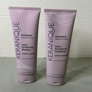 Keranique Rejuvenate Follicle Strengthening Shampoo & Conditioner Set New 3.4oz